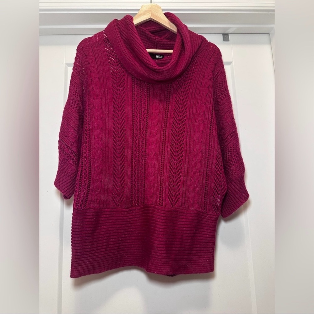 🩷Magenta A.N.A Cowl Neck Sweater - Size Medium
